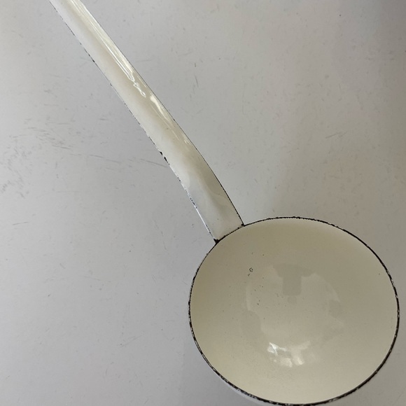 Vintage White Enamel Ladle - Picture 2 of 6